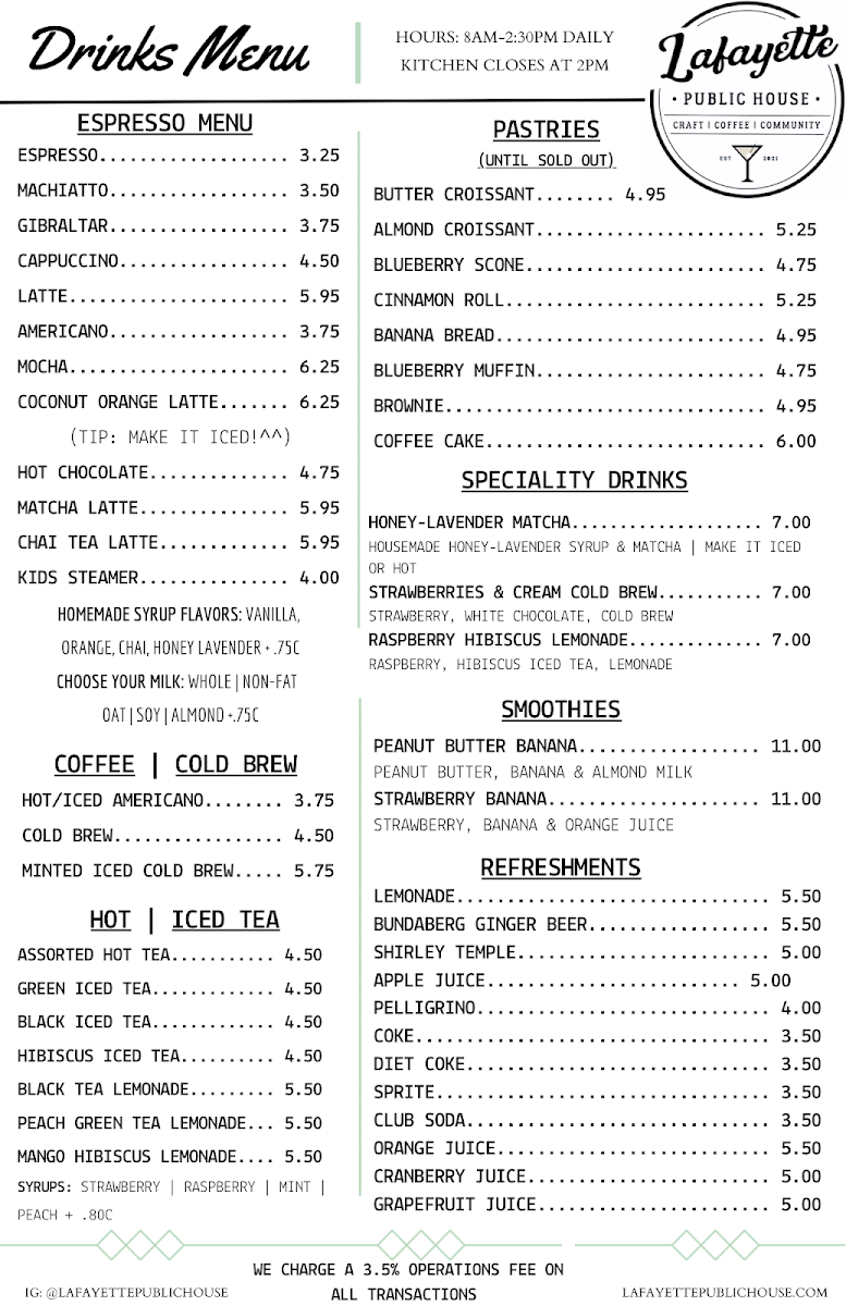Menu Lafayette Public House-2